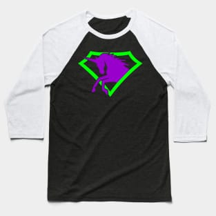 Unicorn jumps out of a triangular frame Baseball T-Shirt